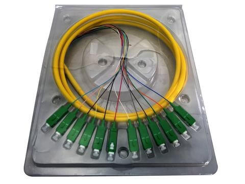 Original Image: Wireless Supply – TrueLink – 12 Pack Fiber Optic Pigtail; SC/APC, 900um, OS2, 2M, Yellow Jacket