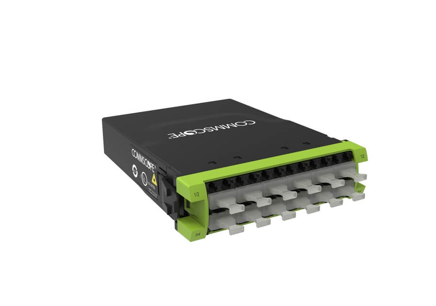 Original Image: CommScope – G2 ULL Multimode OM5 MPO-8 Distribution Module, 3x8F MPO unpinned to 24F LC Lime Green , Method B Enhanced, iPatch Ready