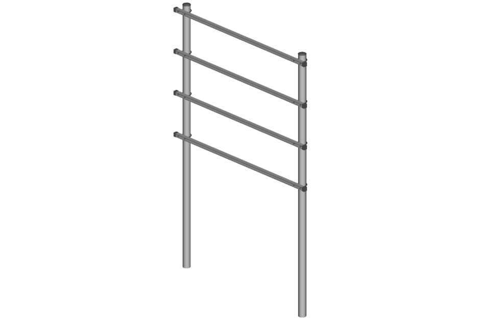 Original Image: CommScope – Power Telcommunications Rack, four 80 in rungs, 13 ft 4 in burial posts