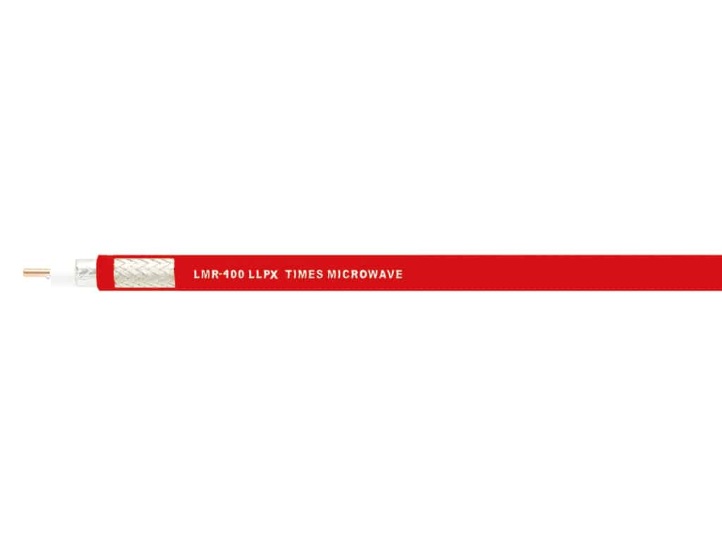 Original Image: Times Microwave – LMR-400-LLPX Low Loss Plenum Coax Cable, listed CMP/MPP (PCC-FT6), red jacket