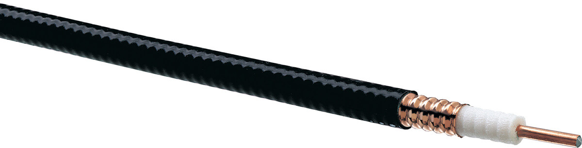 Original Image: CommScope – LDF4-50, HELIAX® Low Density Foam Premium Coaxial Cable, corrugated copper, 1/2 in, black non-halogenated, fire retardant polyolefin jacket B2ca,s1a,d1,a1