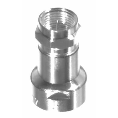 Original Image: RF Industries – PT-4000-017 UNIDAPT Adapter; F Male Section; Silver Body Plating