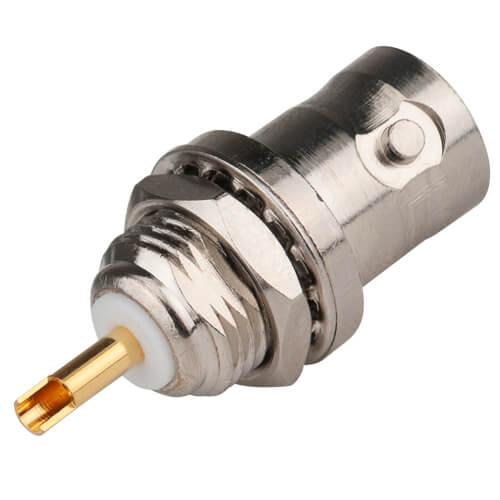 Original Image: RF Industries – RFB-1116-3 Coax Connector; BNC Female Straight Bulkhead; Solder; Nickel Body Plating