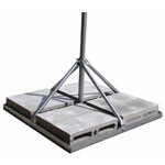 Original Image: ROHN – FRM150HC Non-penetrating Roof Mount, Hardware Carton, Mast 1.5″ O.D., 30″ height, SOI